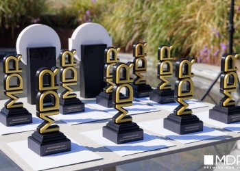 Trofeos de la Décima edición de los Premios MDR Marcas de Restauración